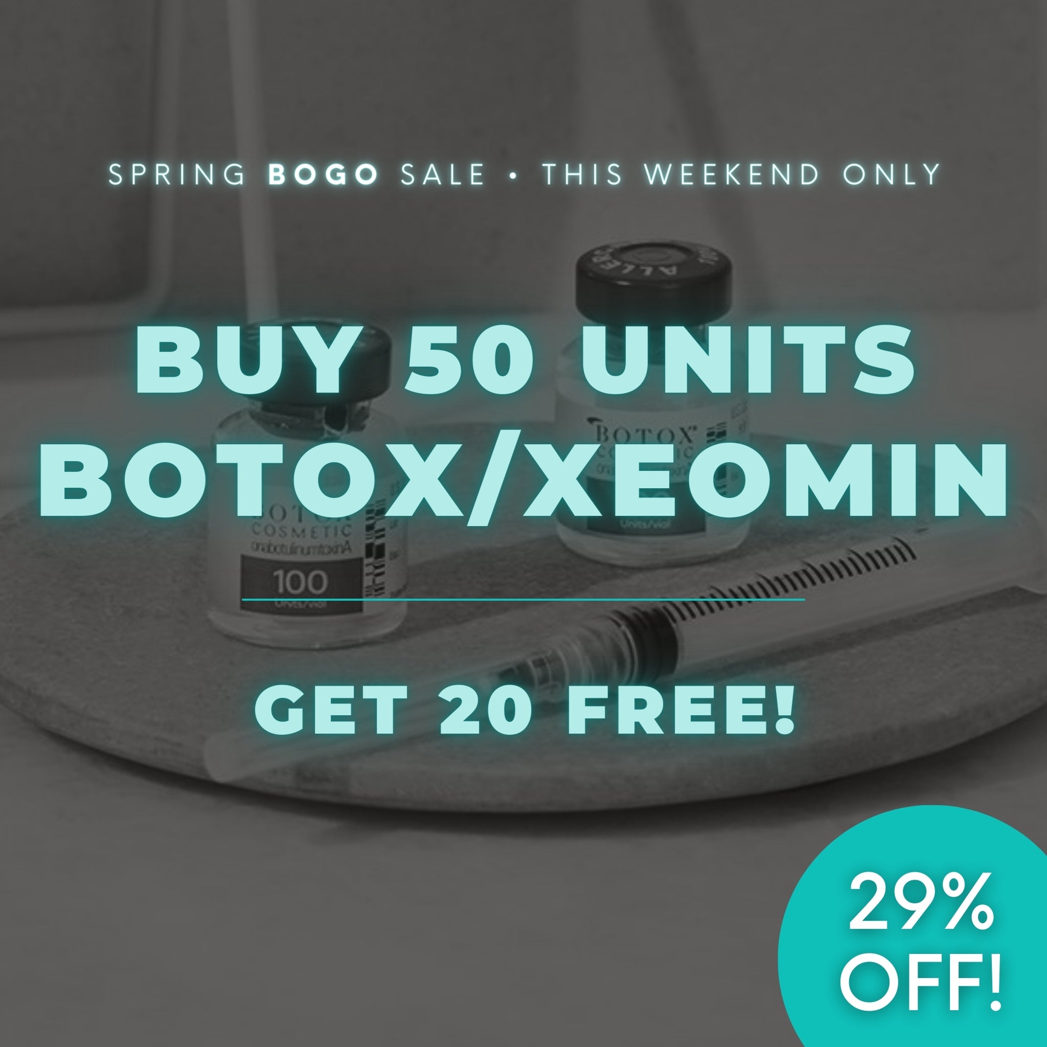 Tox | Compra 50 unidades de Botox o Xeomin y recibe 20 unidades GRATIS