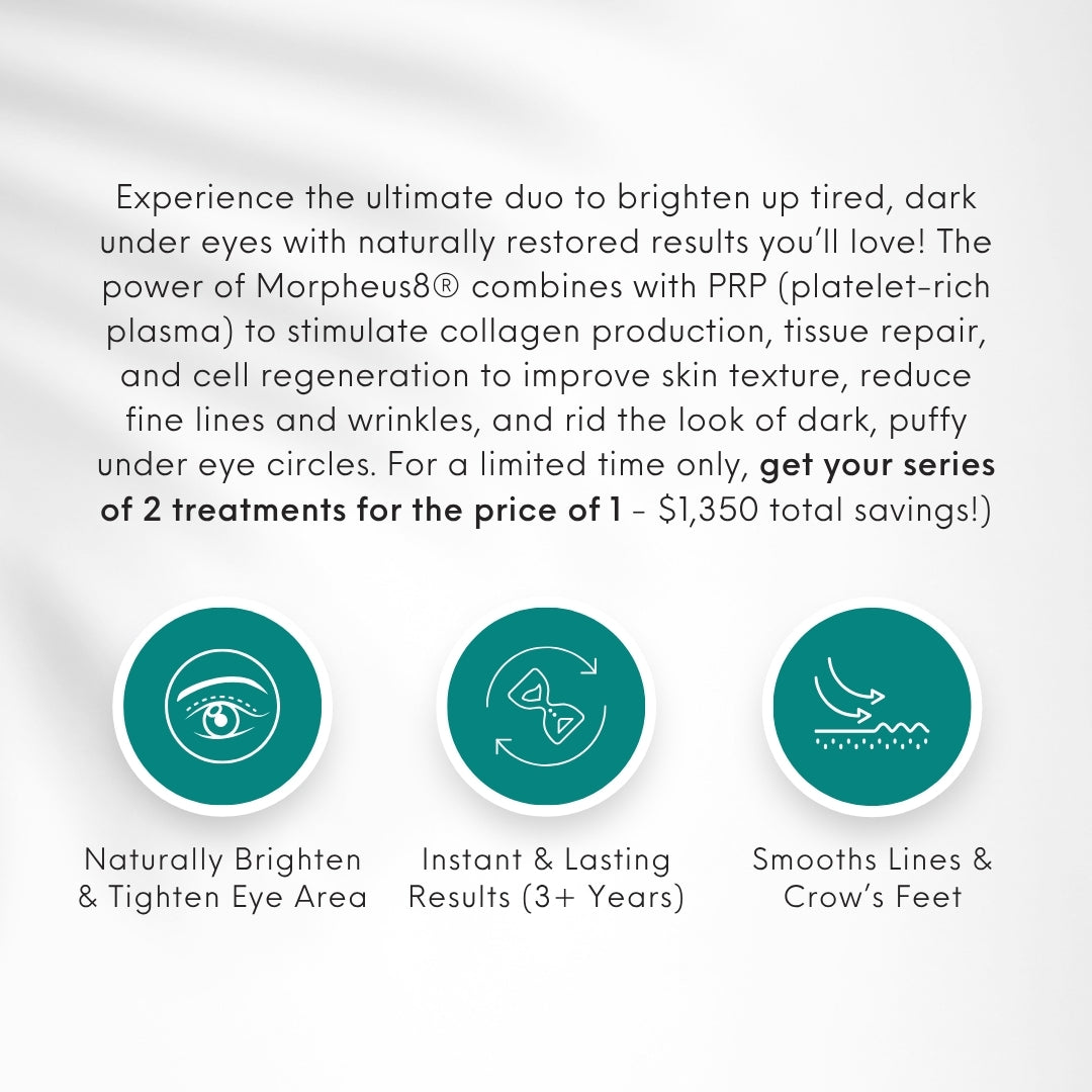 All About The Eyes | BOGO PRP Under Eyes + Morpheus8 Under Eye Resurfacing Treatments