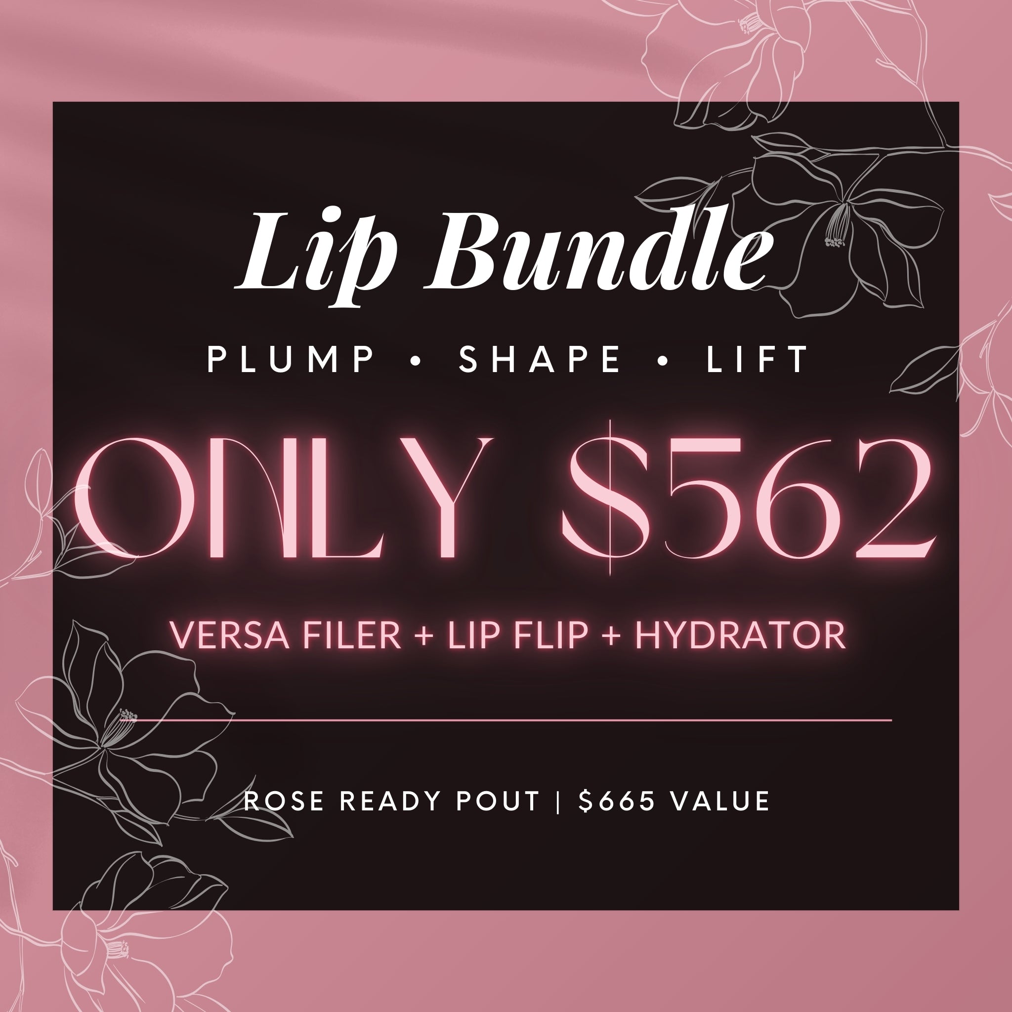Paquete para labios | 1 jeringa de Versa Filler + Lip Flip + Hidratante para uso doméstico