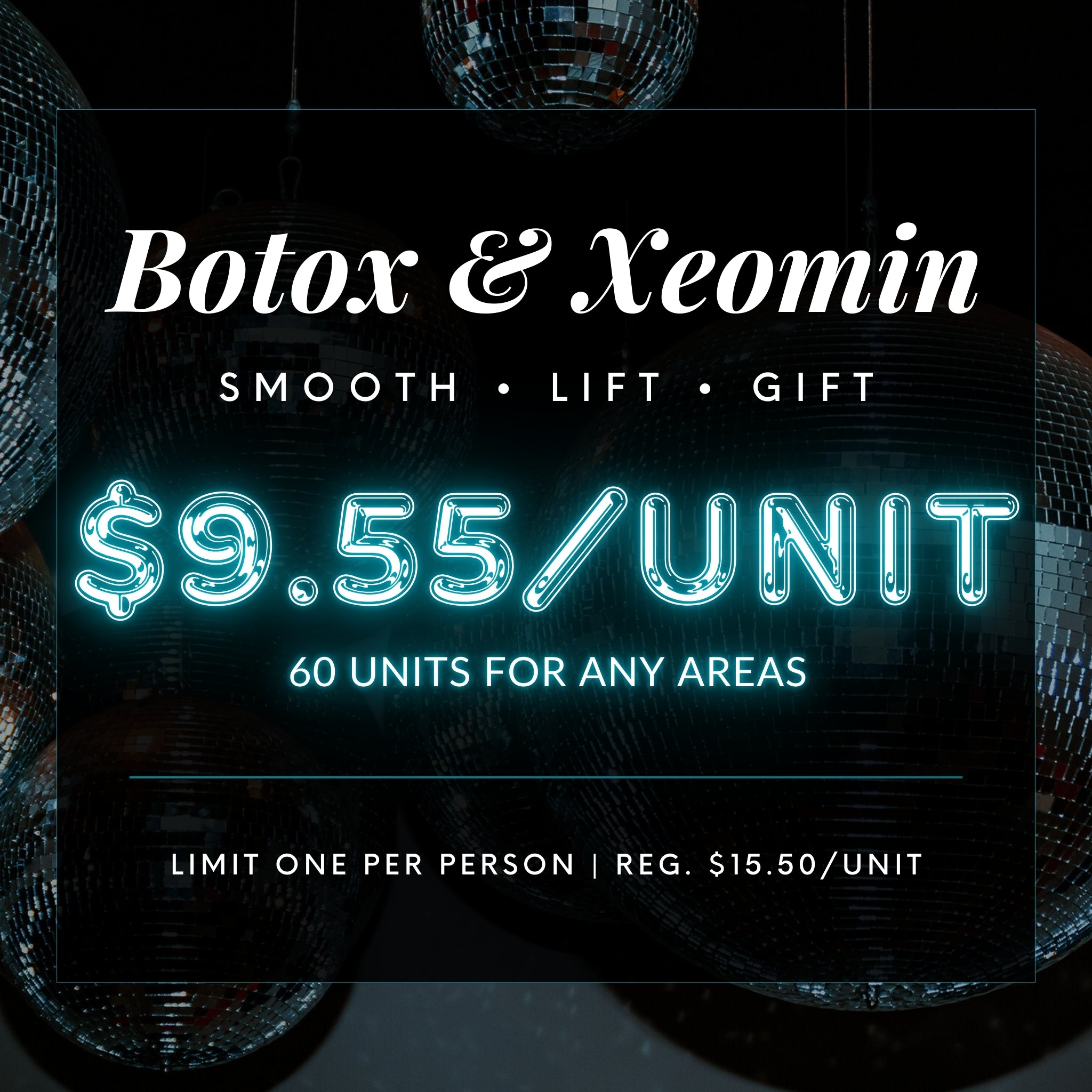 Bótox/Xeomin | 60 unidades por $9.55/unidad