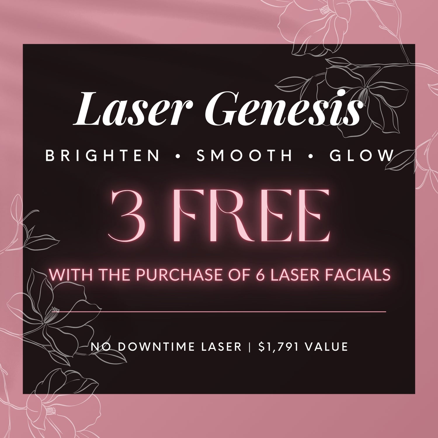 Laser Genesis | Compra 6 tratamientos faciales láser y recibe 3 GRATIS