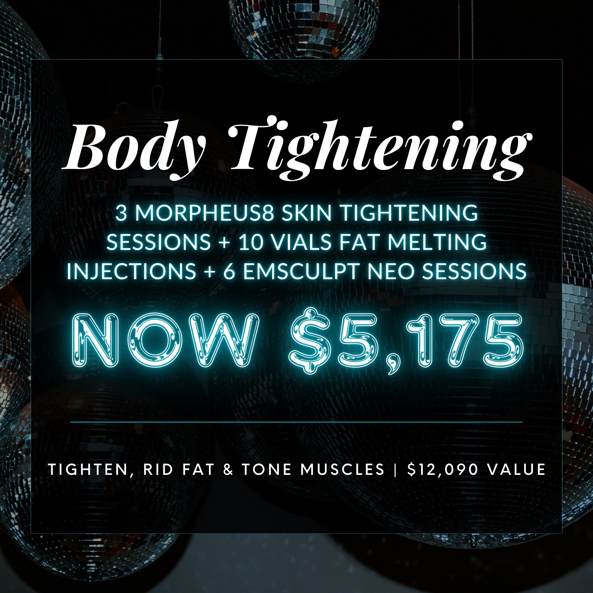 Body Tightening | 3 Morpheus8 Body Skin Tightening Treatments + 10 Vials Fat Melting Injections + 6 Emsculpt NEO Sessions