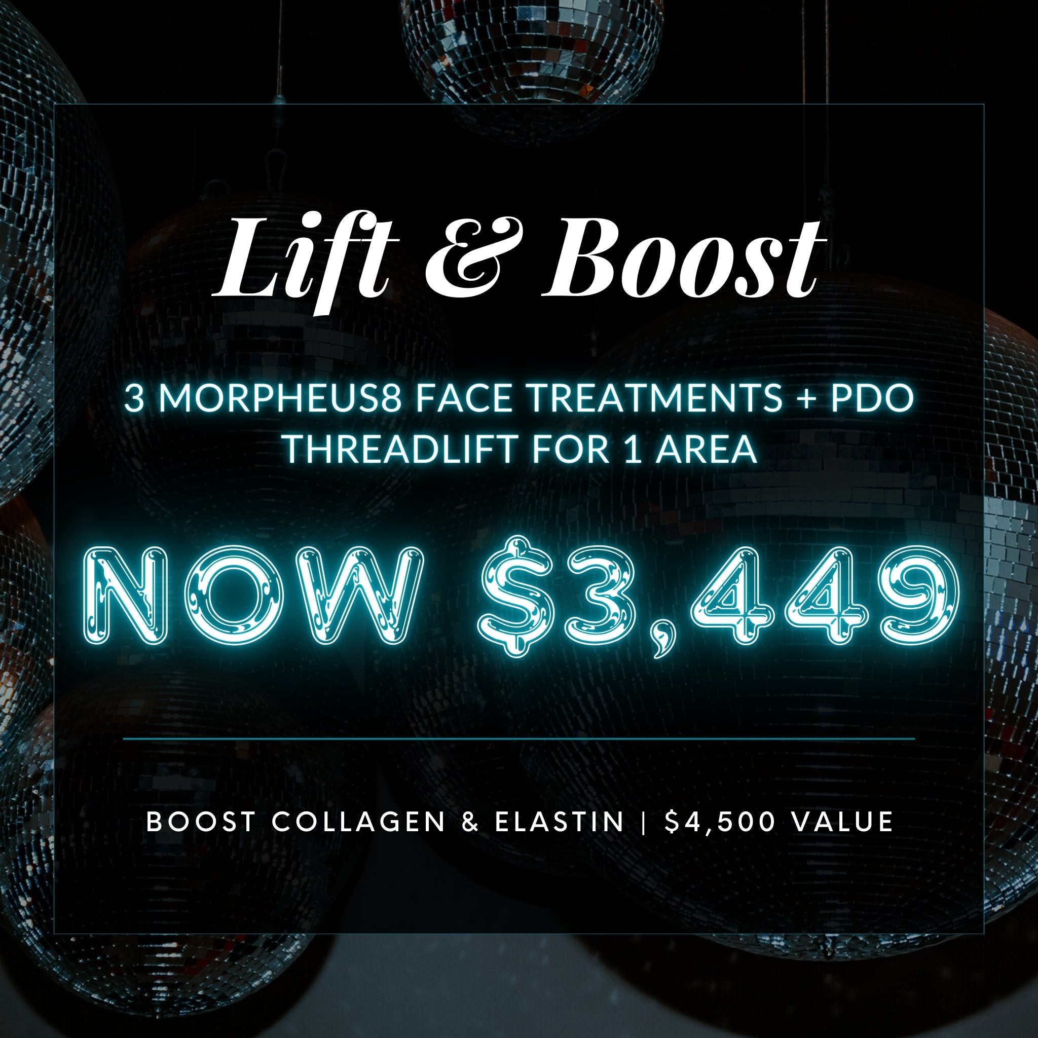 Lift &amp; Collagen Boost | 3 Morpheus8 Face Resurfacing Treatments + 1 Area PDO Threadlift